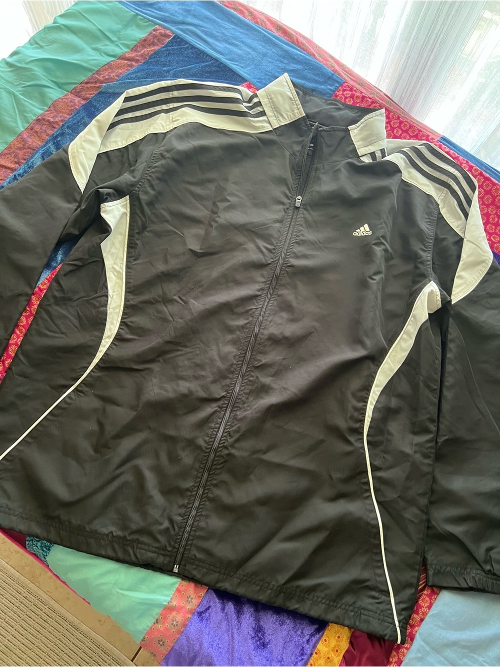 adidas Black and White Performance Track Jacket size 2XL
